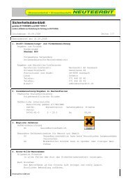 Sicherheitsdatenblatt - Neuteerbit AG