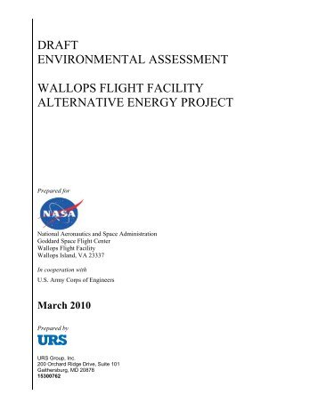 Alternative Energy Draft EA - NASA Visitor Center at Wallops Flight ...
