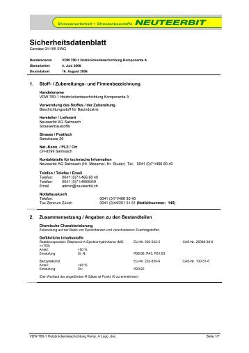 VDW 780-1 Holzbrückenbeschichtung Komp. A Logo - Neuteerbit