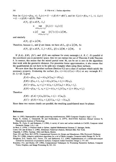 Surface algorithms using bounds on derivatives