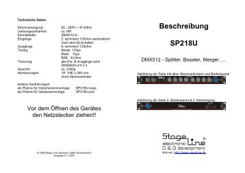 Beschreibung SP218U - bei Stageline electronic