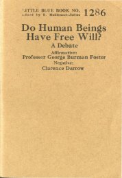 Do Human Beings Have Free Will? - The Clarence Darrow Collection