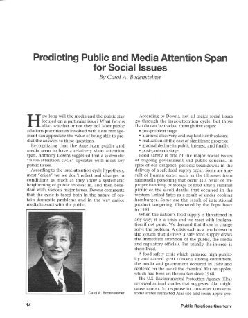 Predicting Public and Media Attention Span - Carol Bodensteiner ...