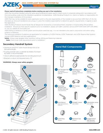 AZEK Rail ADA Handrail Installation Guide