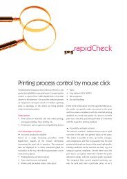 Printing process control by mouse click - GMG Color