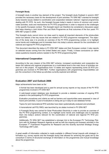 Programm Photovoltaik Ausgabe 2008 ... - Bundesamt für Energie BFE