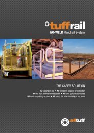 NO-WELD Handrail System THE SAFER SOLUTION - AllTuff