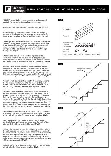 fusion boxed rail - wall mounted handrail ... - Richard Burbidge