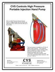 CVS Controls High Pressure Portable Injection Hand Pump