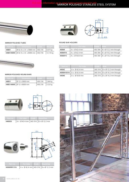 Aalco Stainless Steel Handrail Systems - BD Online Product Search