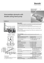 Intermediate elements with double acting hand pump - Bosch Rexroth