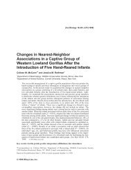 Changes in nearest-neighbor associations in a captive group of ...