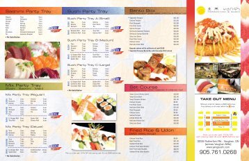 Download Takeout Menu - Yang's Teppanyaki & Sushi