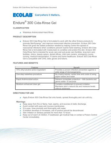 Endure - Ecolab Health