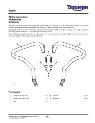 Download Triumph Thunderbird Rear Dresser Bar ... - Pro Italia Online