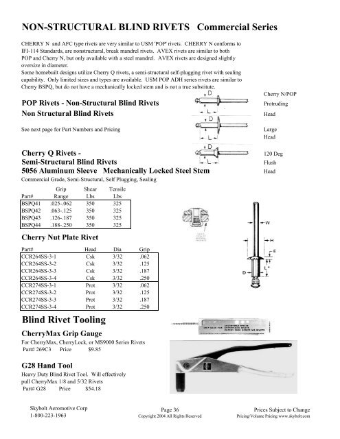 最大49%OFFクーポン TOOLZAMURAICherry Max リベット R 100°FLUSH HEAD OV 490-7744  CR3253-6-04 100個