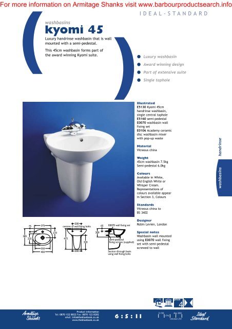 Washbasins - BD Online Product Search