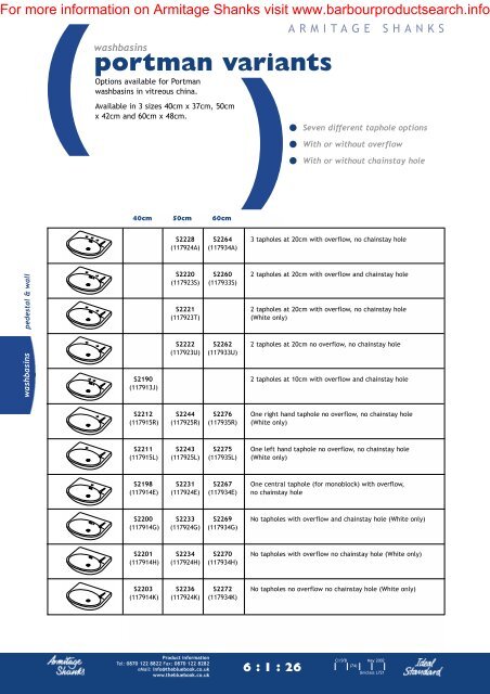 Washbasins - BD Online Product Search