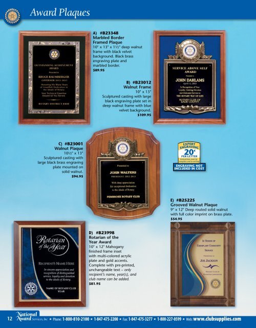 Award Plaques