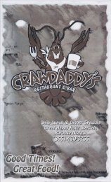 Crawdaddys Restaurant & Bar Menu Gatlinburg (865) 430-3755