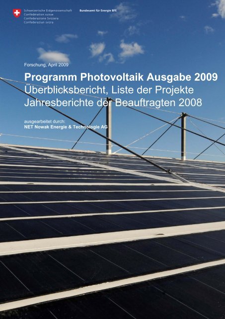 Programm Photovoltaik Ausgabe 2009 Bundesamt Für