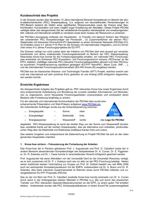 Programm Photovoltaik Ausgabe 2009 ... - Bundesamt für Energie BFE