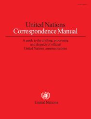 United Nations Correspondence Manual - UNU