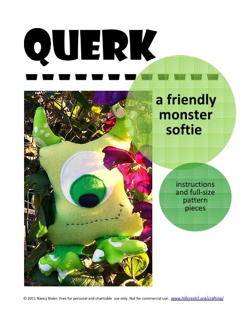 Querk, the friendly monster softie