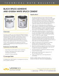 black splice adhesive and g100sa white splice cement - Versico