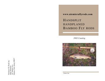 HANDSPLIT HANDPLANED BAMBOO FLY RODS - Niemiera Flyrods