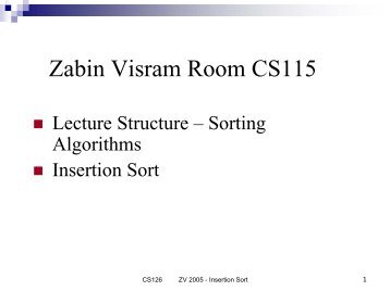 Insertion sort (ZV)