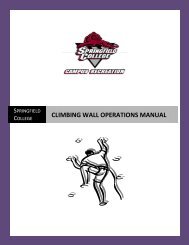 CLIMBING WALL OPERATIONS MANUAL