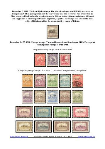 Catalogue of Fiume stamps - Fiume book