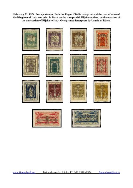 Catalogue of Fiume stamps - Fiume book