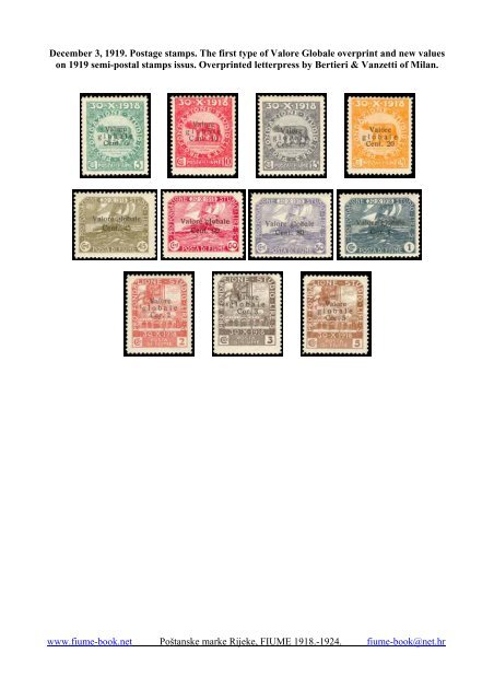 Catalogue of Fiume stamps - Fiume book