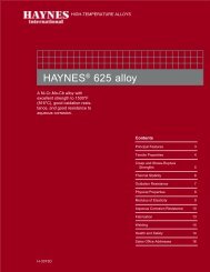 STANDARD PRODUCTS - Haynes International, Inc.