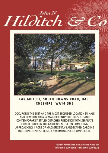 far motley, south downs road, hale cheshire wa14 - John N Hilditch ...