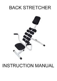 BACK STRETCHER INSTRUCTION MANUAL - The Sharper Image