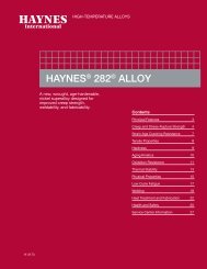 HAYNES® 282® ALLOY - Haynes International, Inc.