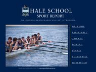 cricket - Hale School