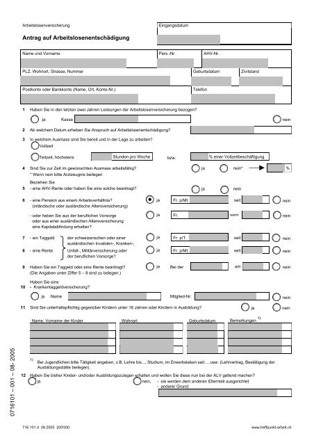 Antrag Arbeitslosengeld 1 Pdf Antrag auf Arbeitslosenenschädigung