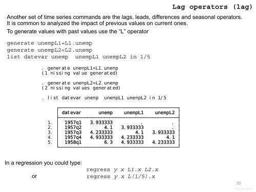 Time Series - Data and Statistical Services - Princeton University