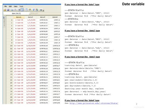 Time Series - Data and Statistical Services - Princeton University