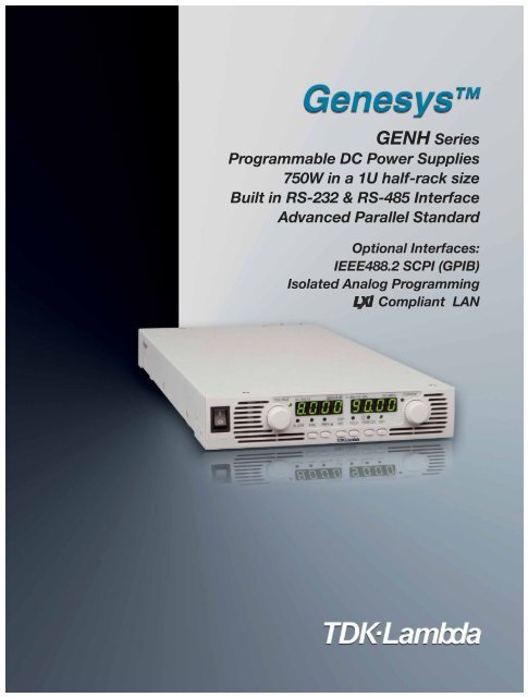 GENH Series Programmable DC Power Supplies 750W in a 1U half ...