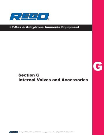 Section G Internal Valves and Accessories - GAMECO