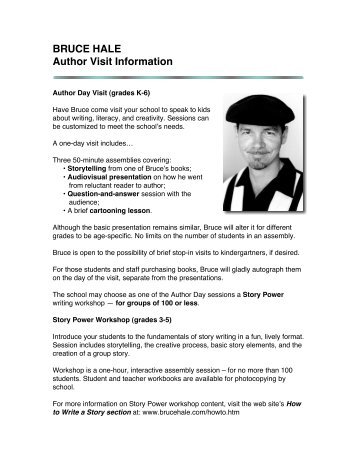 BRUCE HALE Author Visit Information