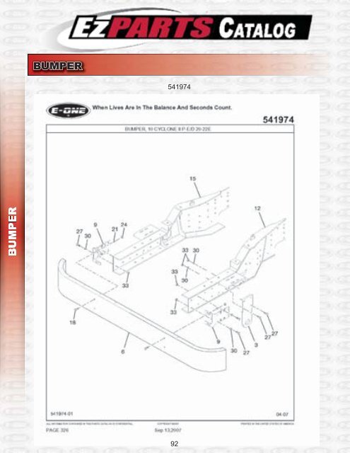 E-One Part #50793-001 - fire service, inc