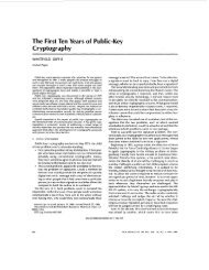 The first ten years of public-key cryptography - University of Virginia