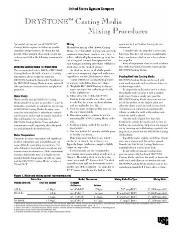 DRYSTONE™ Casting Media Mixing Procedures Application Guide