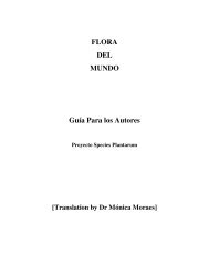 FLORA DEL MUNDO Guía Para los Autores - PlantNET